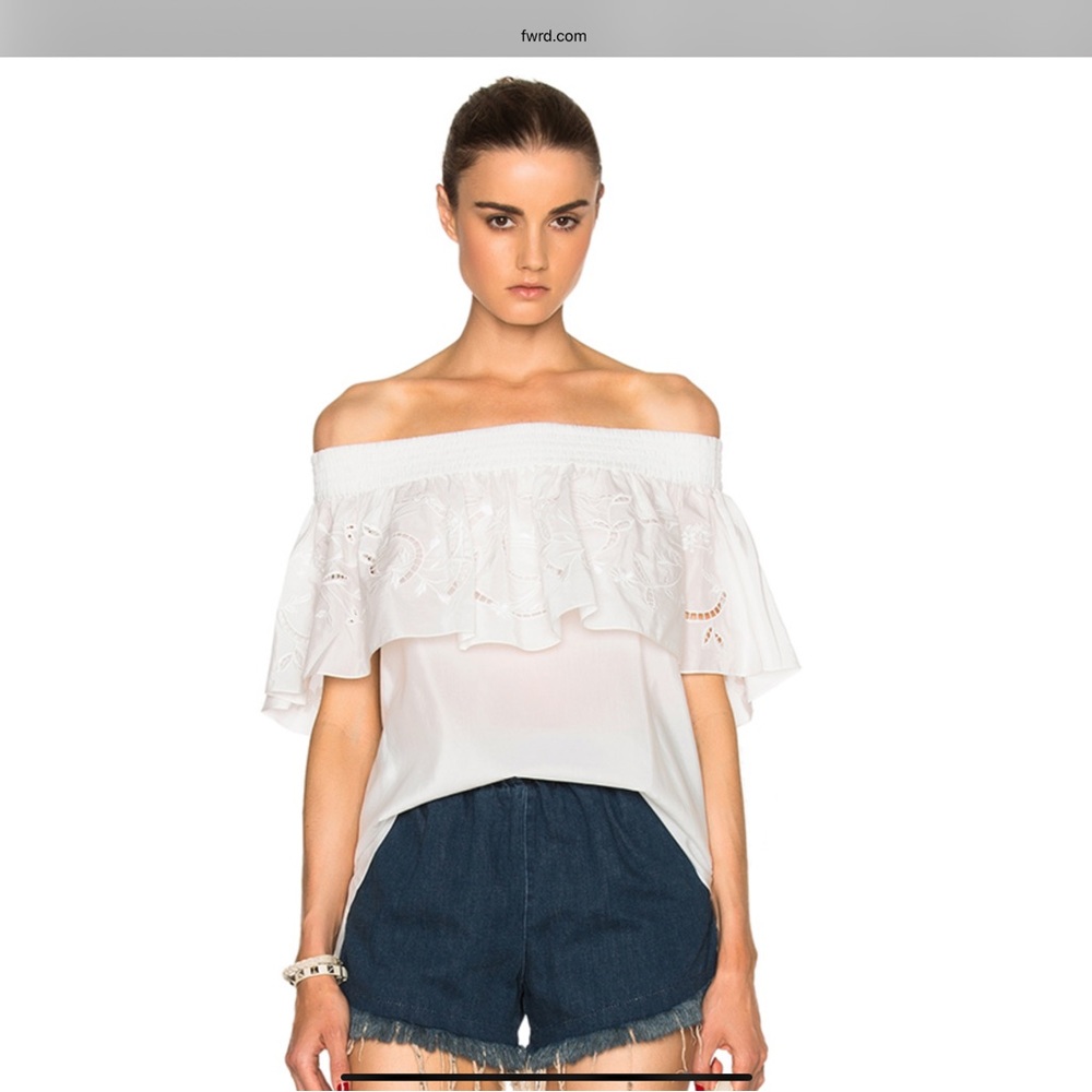 TIBI Off The Shoulder Carmen Top